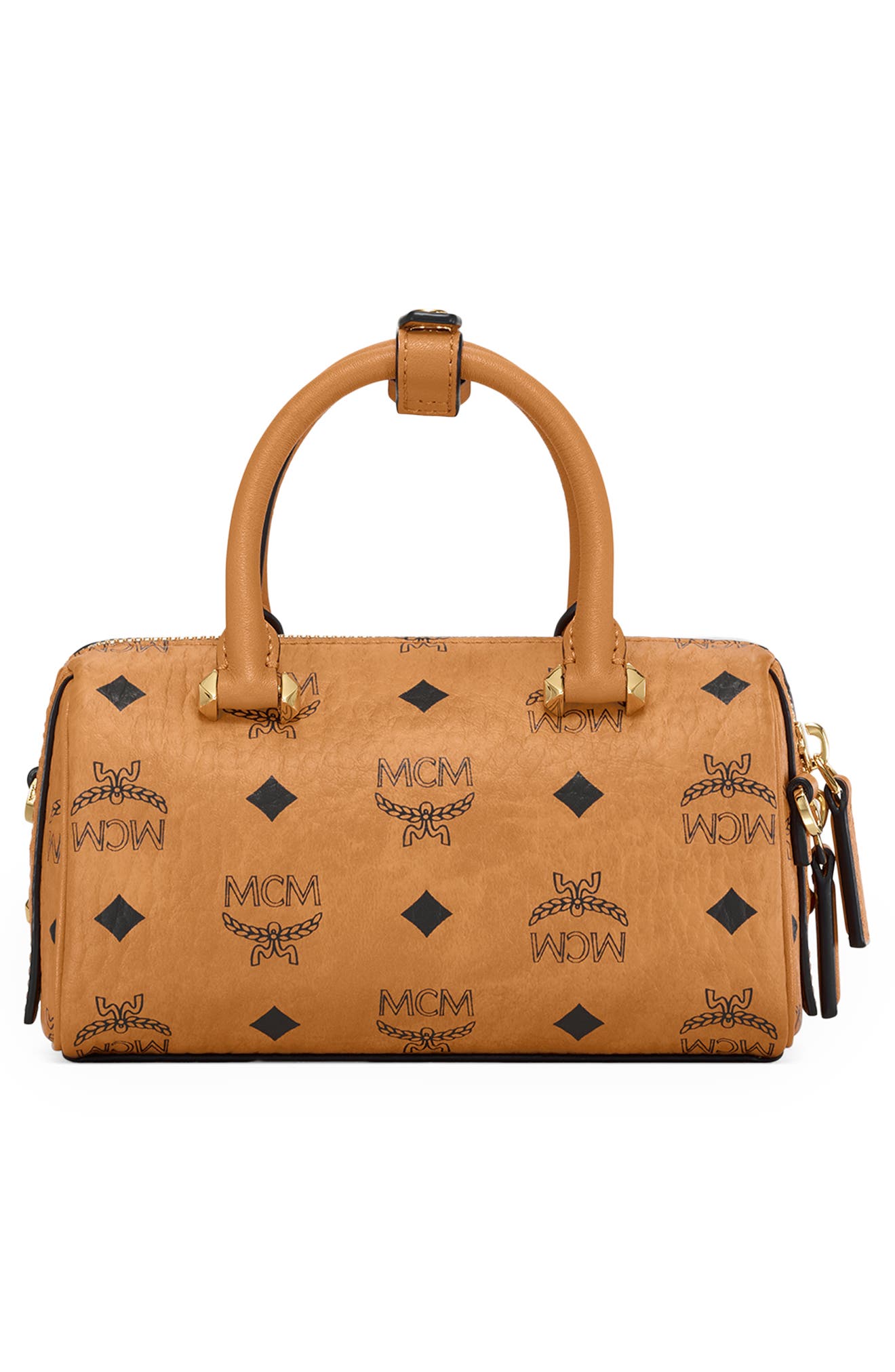 MCM Mini Ella Boston Top Handle Bag, Alternate, color, 