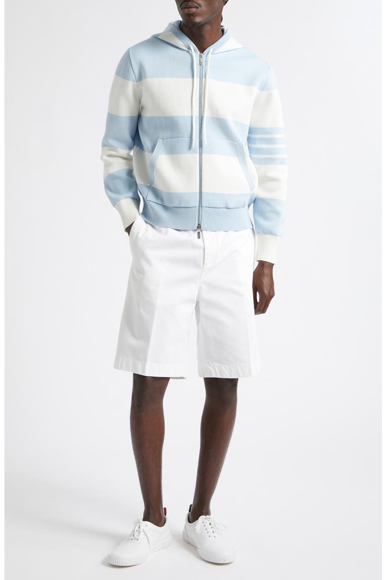 Hector Rugby Stripe Jacquard Zip Hoodie, Alternate, color, LIGHT BLU