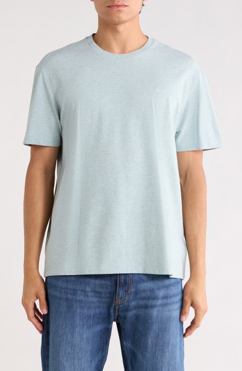 Classic Fit Heathered Stretch Cotton Piqué T-Shirt