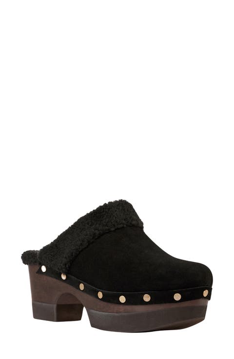 Olivia Faux Shearling Clog (Women)