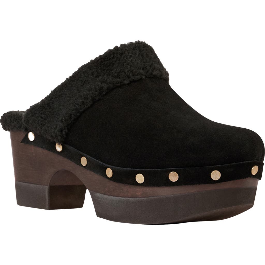 Andre Assous André Assous Olivia Faux Shearling Clog In Black