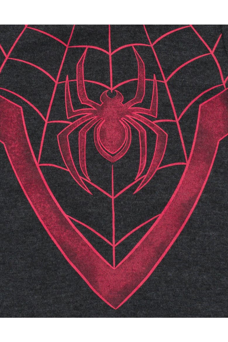 Spider-Verse Miles Morales Cosplay Hooded Romper, Alternate, color, Miles Morales Charcoal