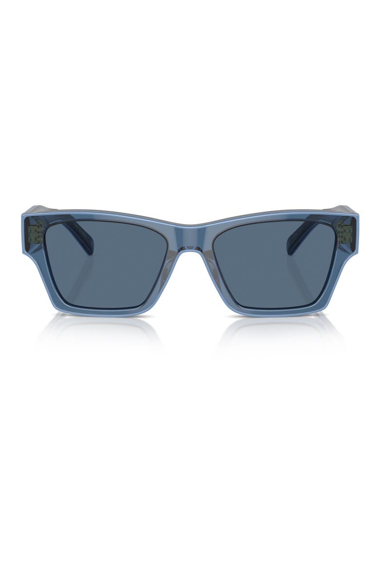 53mm Rectangular Sunglasses, Main, color, DARK BLUE