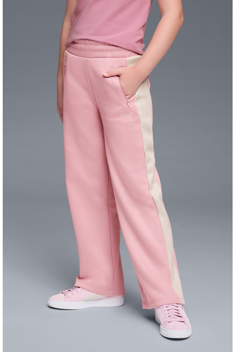 Kids' T7 Foundations Straight Leg Piqué Track Pants, Alternate, color, BEYOND PINK