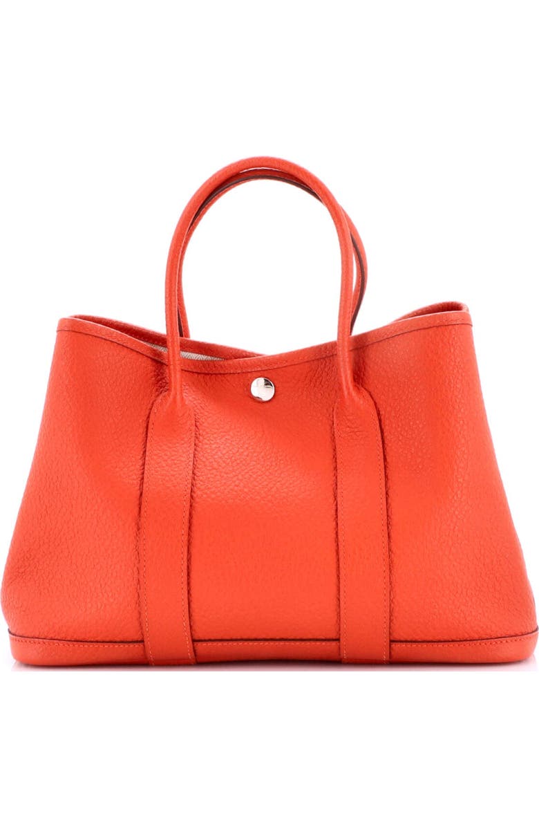 Pre-Owned Hermes Garden Party Tote Leather 30, Alternate, color, Rouge Duchesse