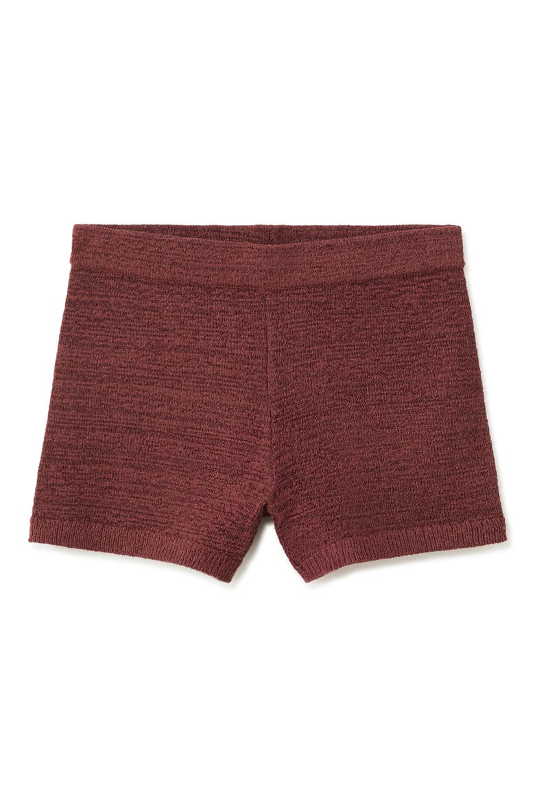Fitted Knit Shorts, Alternate, color, BURNT ORANGE