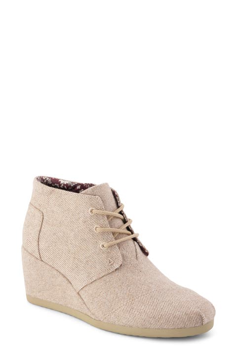 Desert Lace-Up Wedge Bootie