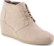 TOMS Desert Lace-Up Wedge Bootie