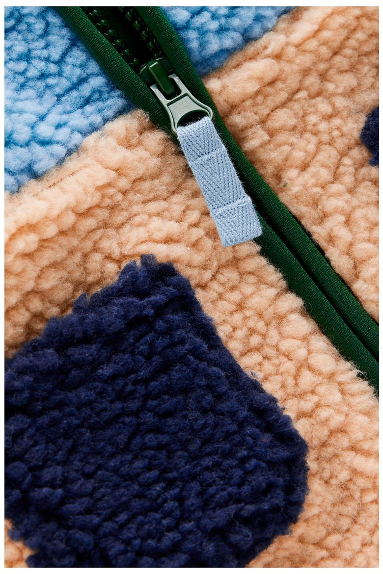 Cosy Borg Fleece Jacket, Alternate, color, COLOURBLOCK