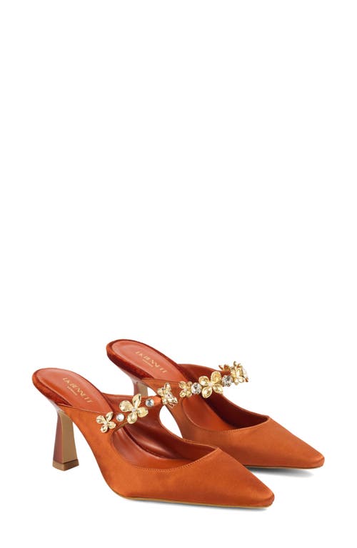 Lk Bennett Ambrose Mary Jane Pointed Toe Mule In Brown