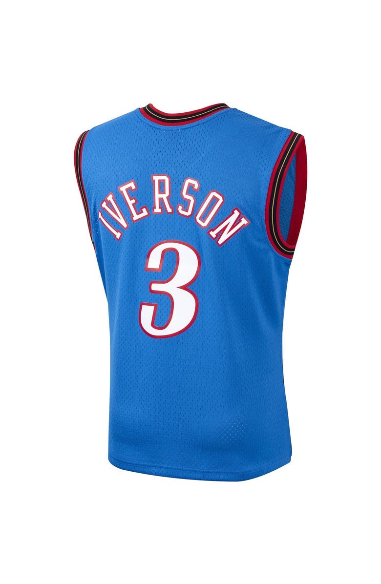 Mitchell & Ness Men's Mitchell & Ness Allen Iverson Royal Philadelphia 76ers 1999/2000 Hardwood Classics Swingman Jersey, Alternate, color, Royal