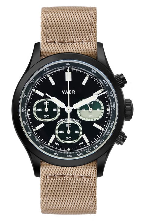 R1 Tactical Chronograph Nylon Strap Watch, 40mm