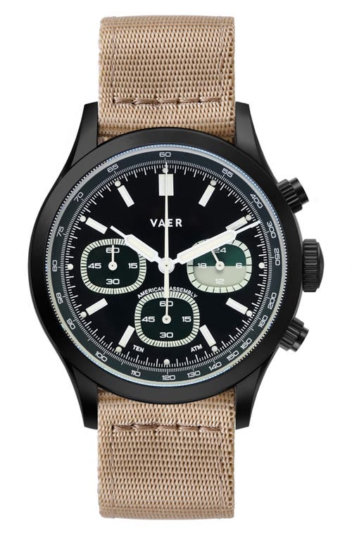 Shop Vaer R1 Tactical Chronograph Nylon Strap Watch, 40mm