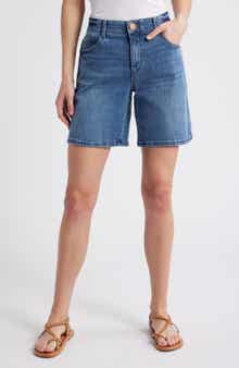 Wit & Wisdom High Waist Relaxed Denim Shorts