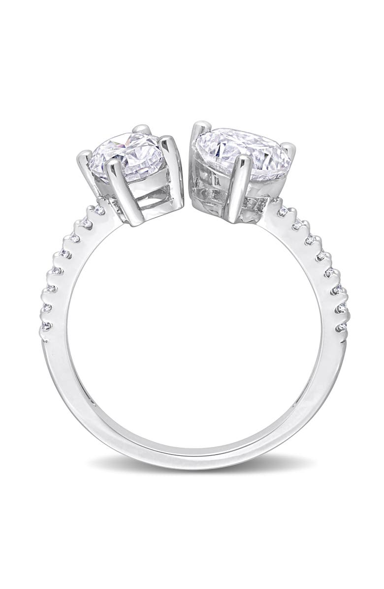 Julianna B. 2-1/8CT DEW Moissanite 2-Stone Ring, Alternate, color, Sterling Silver