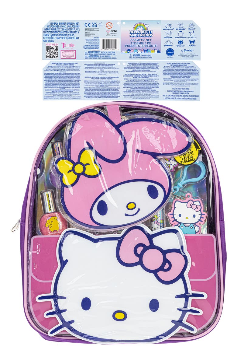 TOWNLEYGIRL Hello Kitty Double Puffy Cosmetic & Backpack Set, Alternate, color, Pink