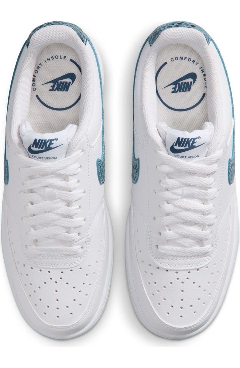 Nike Court Vision Low Profile Sneakers, Alternate, color, White/ Blue/ Brown
