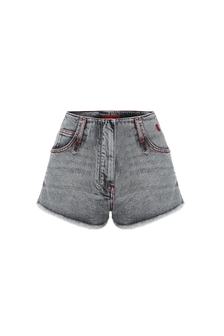 Cotton Faded Super Mini Short, Main, color, grey