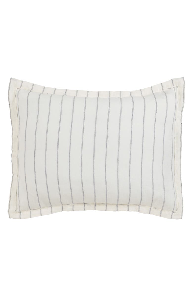 Villa Home Collection Pinstripe Linen Standard Sham, Main, color, 