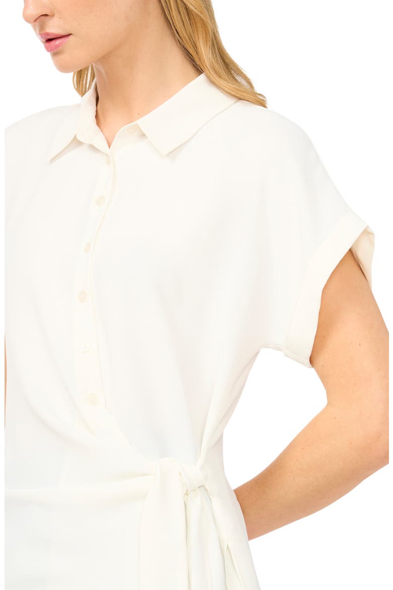 Asymmetric Tie Front Shirt, Alternate, color, NEW IVORY
