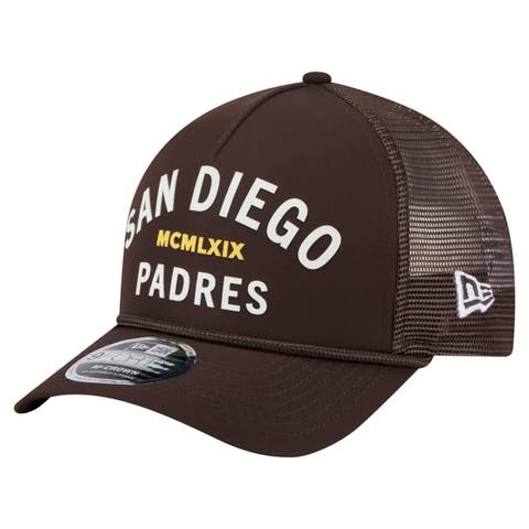 Men's New Era  Dark Brown San Diego Padres Minimalist 9FORTY A-Frame Adjustable Hat