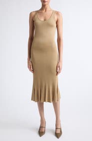 TOTEME Fluted Hem Midi Dress