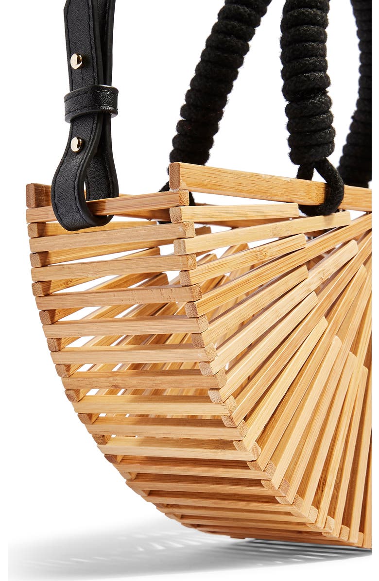 Topshop Crete Wooden Grab Bag, Alternate, color,
