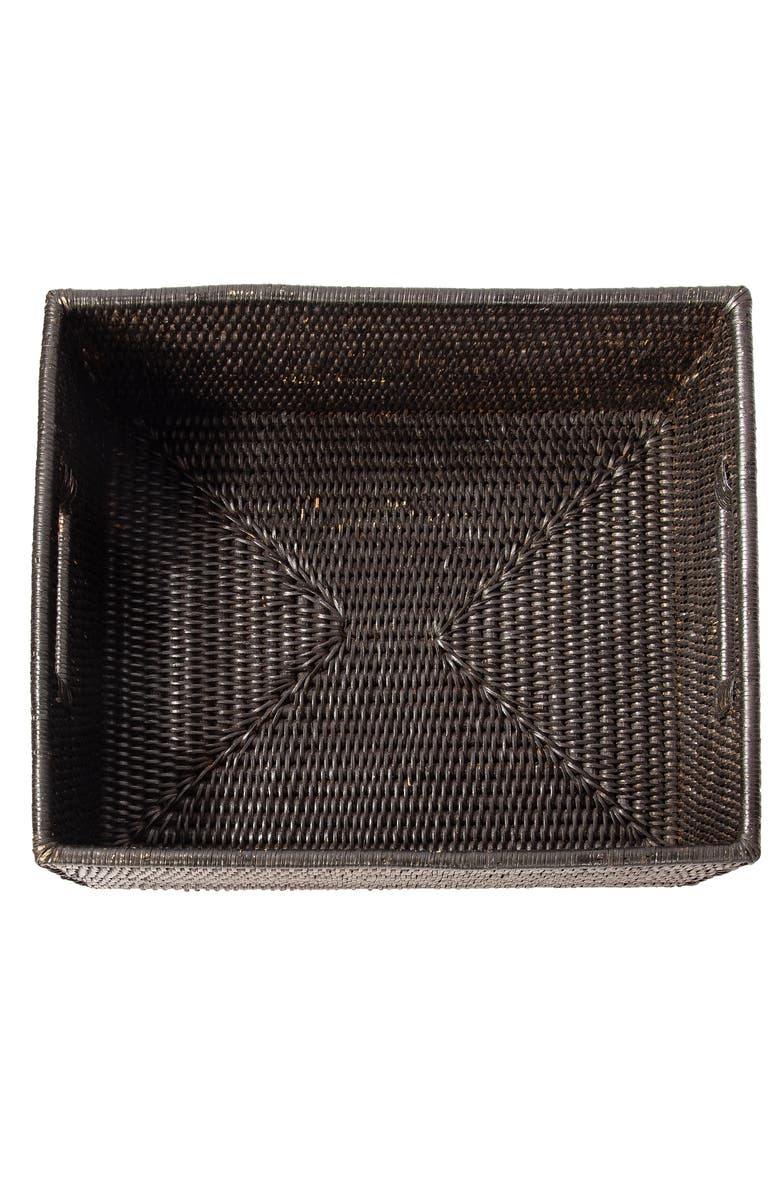 Artifacts Trading Company<sup>™</sup> Artifacts Rattan Rectangular Storage Basket, Alternate, color, Tudor Black