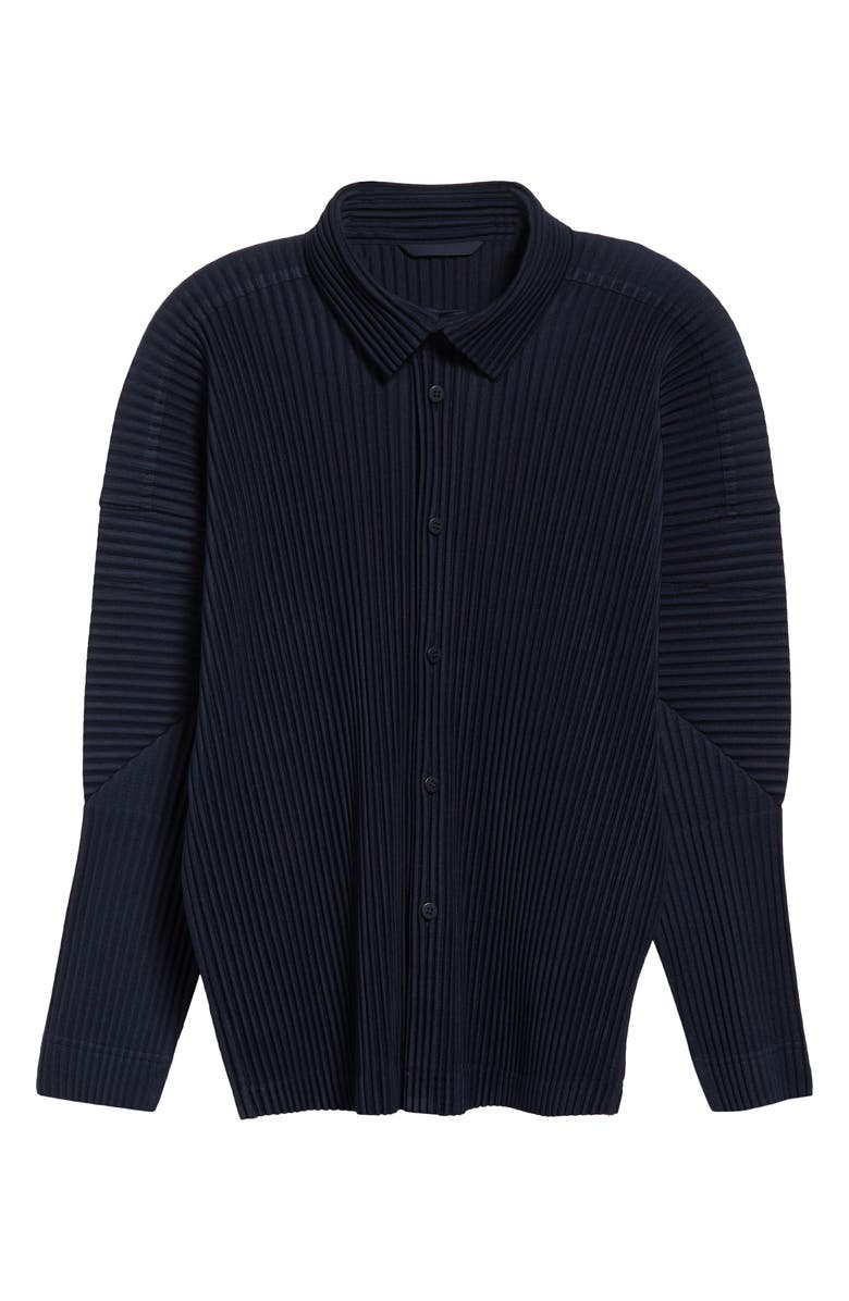 Homme Plissé Issey Miyake Monthly Color November Pleated Button-Up Shirt, Alternate, color, 