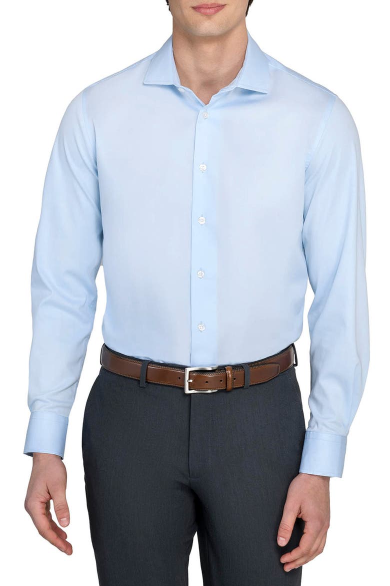 Slim Fit Solid Reworked Dress Shirt, Main, color, LIGHT BLUE