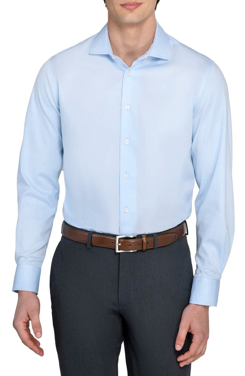 W.R.K Slim Fit Solid Reworked Dress Shirt, Main, color, Light Blue