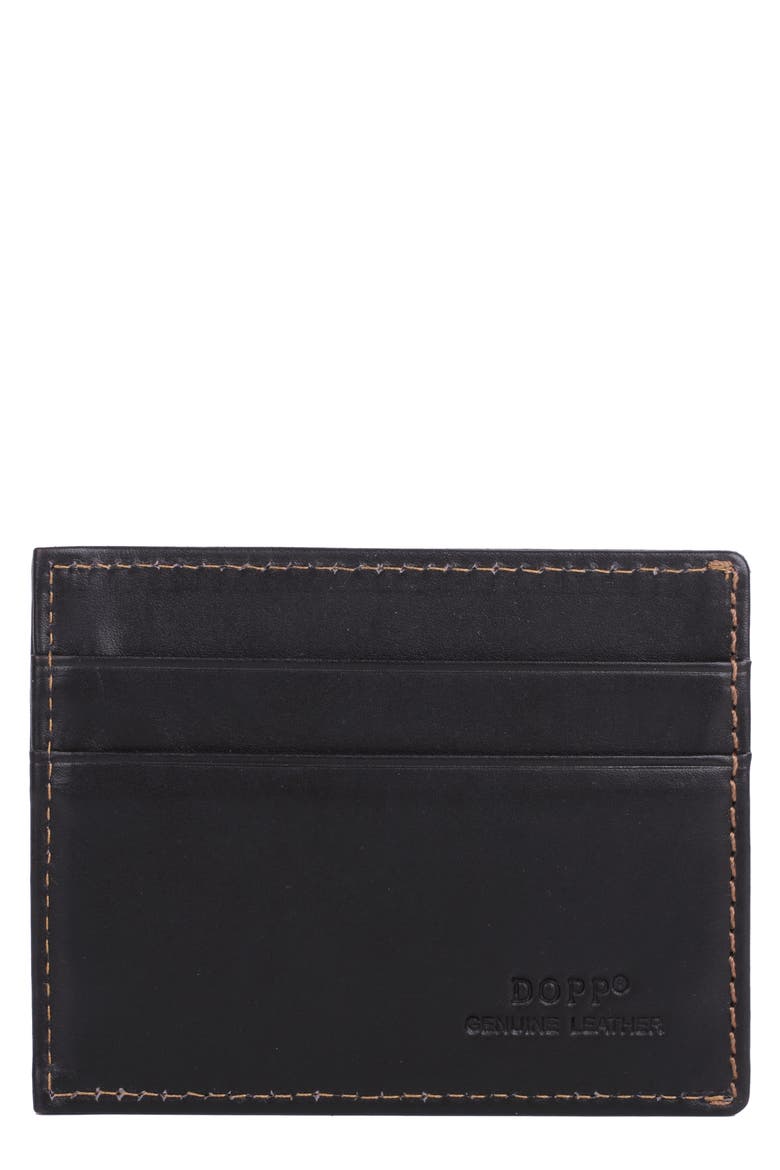 Leather Front Pocket Money Clip Wallet, Main, color, BROWN