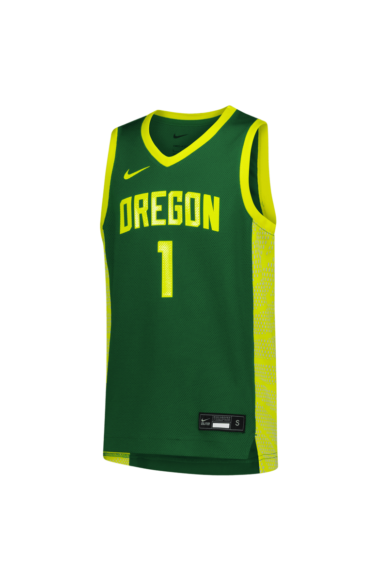 Nike Youth Nike #1 Green Oregon Ducks Replica Basketball Jersey, Alternate, color, Green
