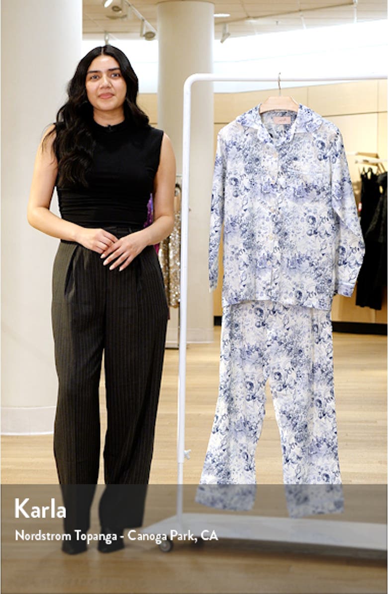 Toile de Jouy Cotton Sateen Pajamas, sales video thumbnail