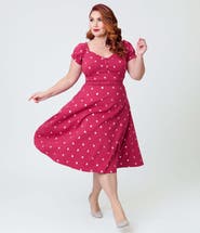 Unique Vintage Plus Size Ohara Swing Dress