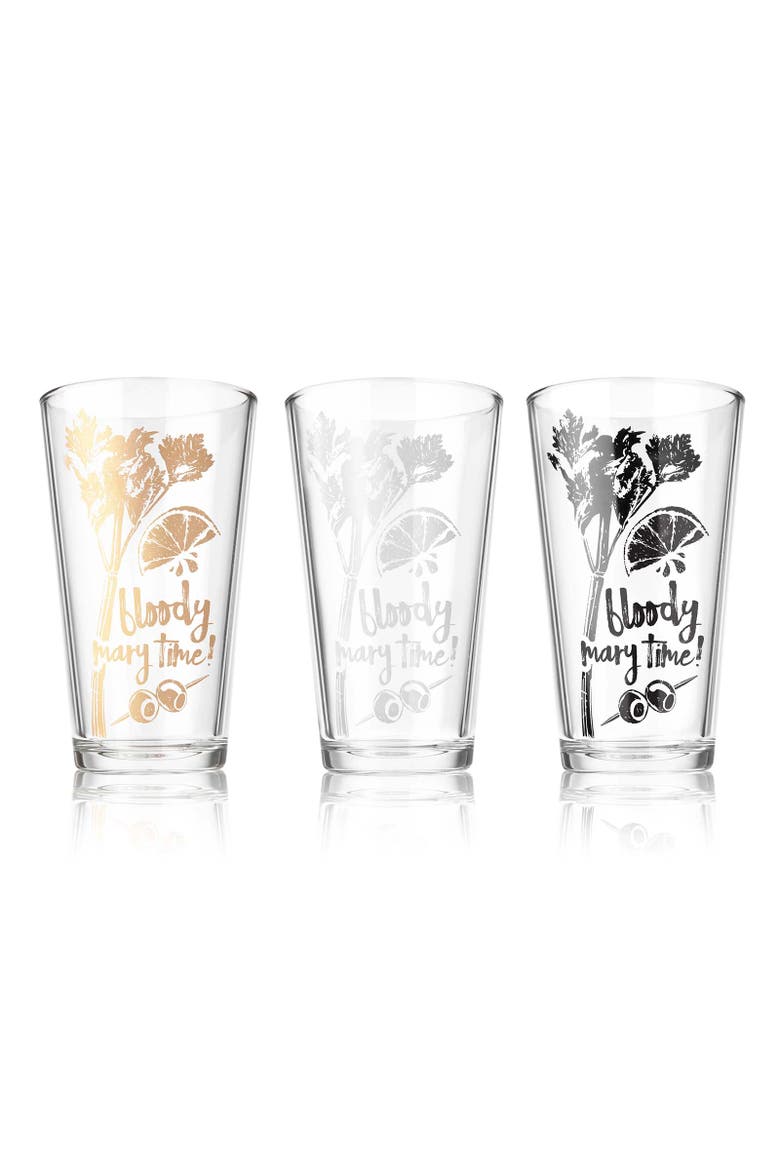 Bloody Mary Time Cocktail Glasses, Alternate, color, Clear