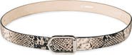 Déhanche Mija Snakeskin Print Leather Belt