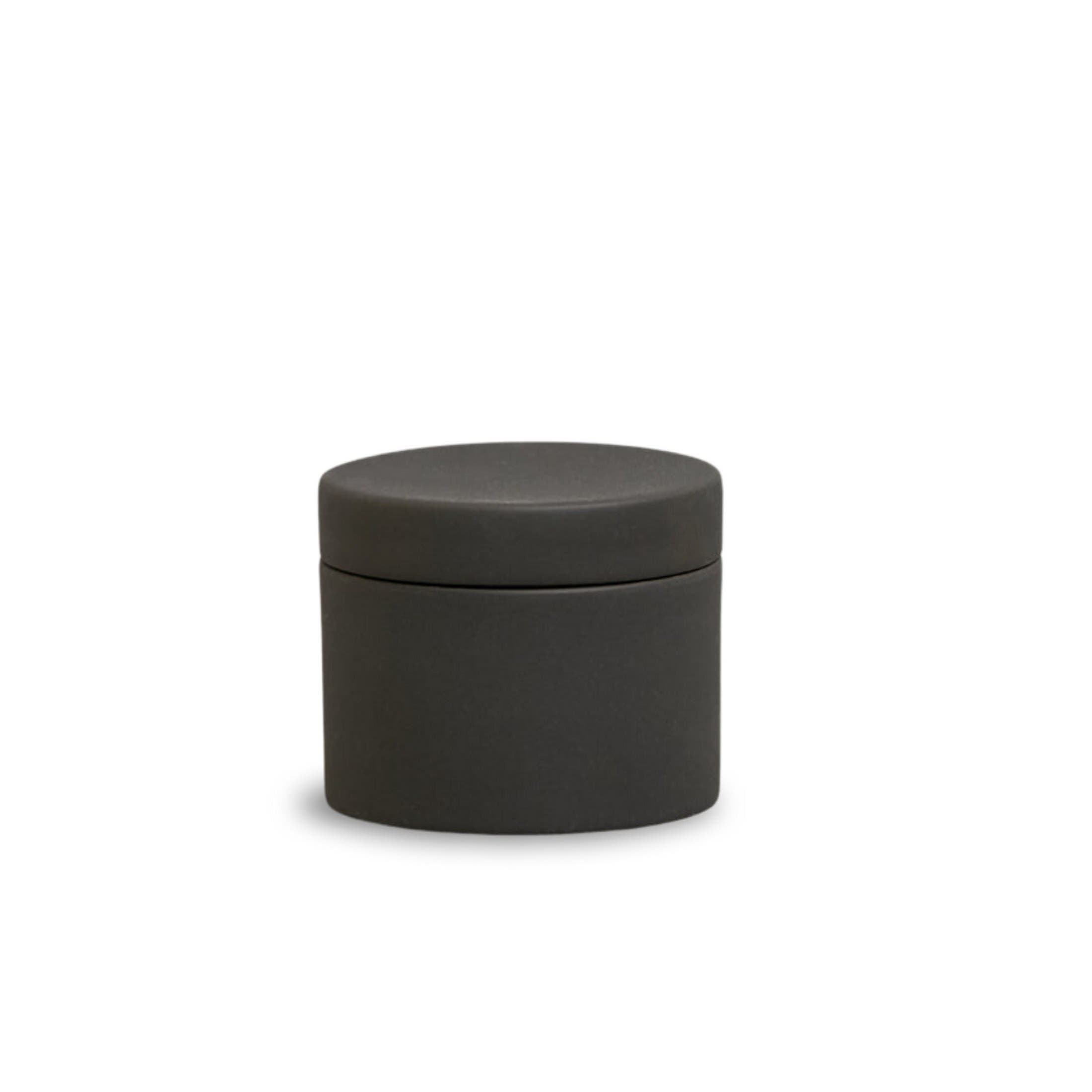 ESKO Sabbia Container - Versatile Bathroom Storage Accessories - 10cm x 8cm in Black 