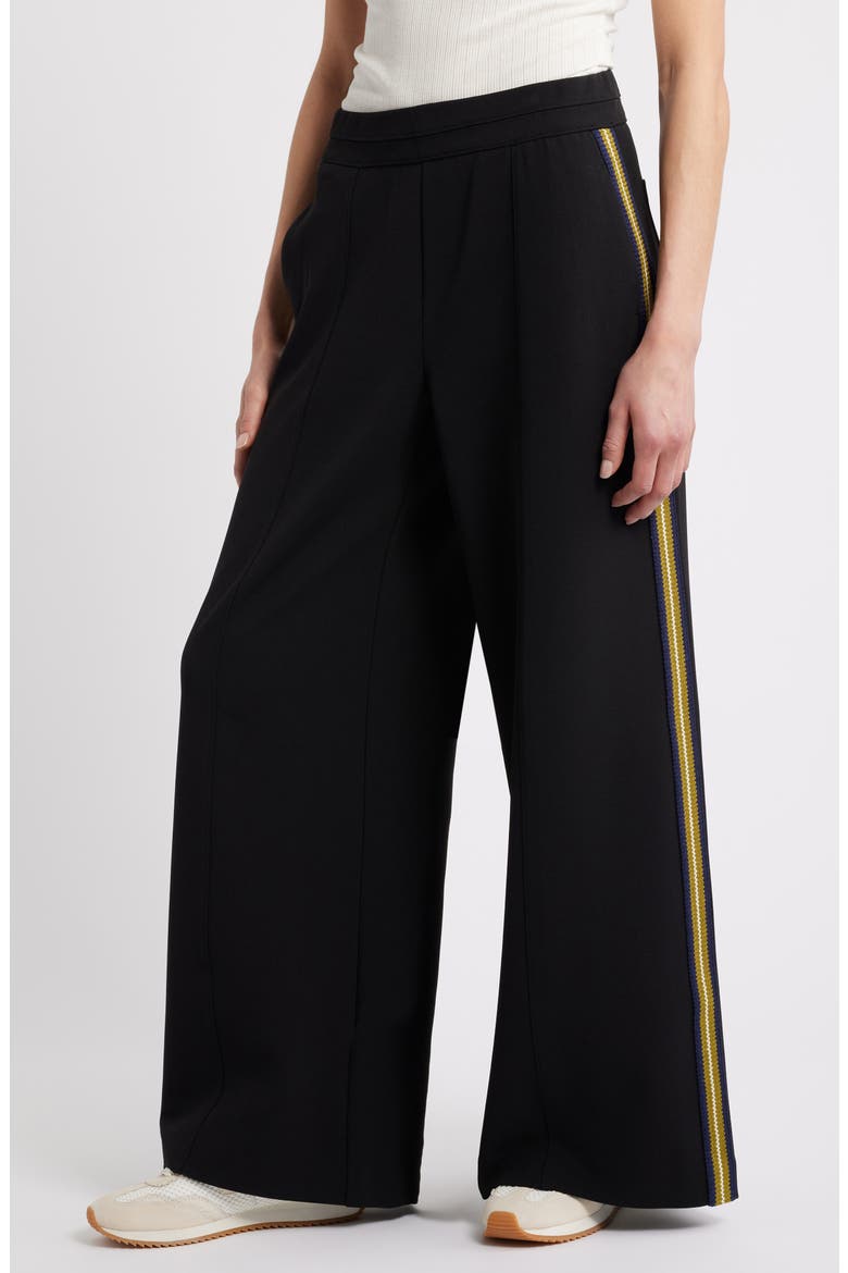 Skyrise Pintuck Palazzo Pants, Main, color, BLACK