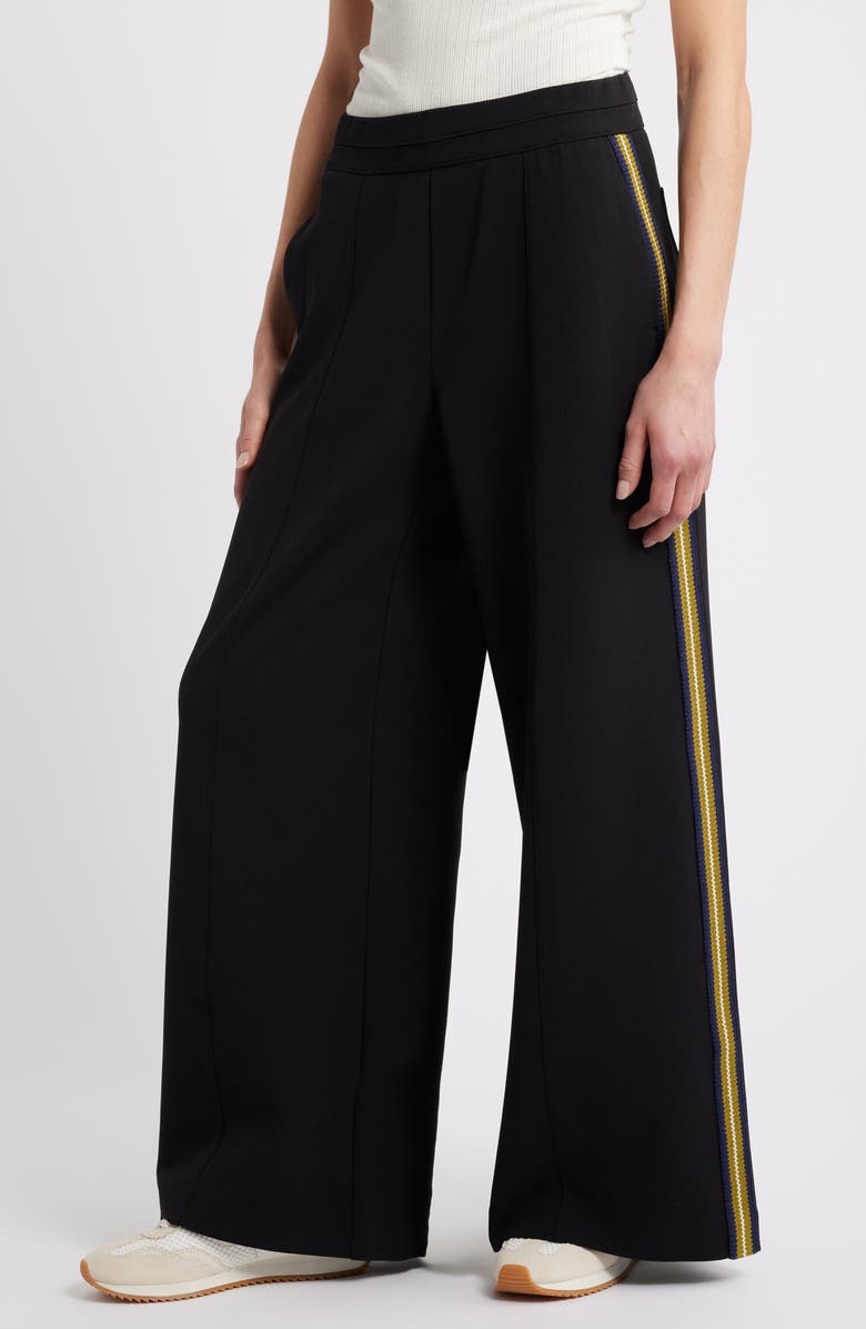 Wit & Wisdom Skyrise Pintuck Palazzo Pants, Main, color, Black