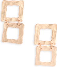 Karine Sultan Two Tier Square Drop Earrings
