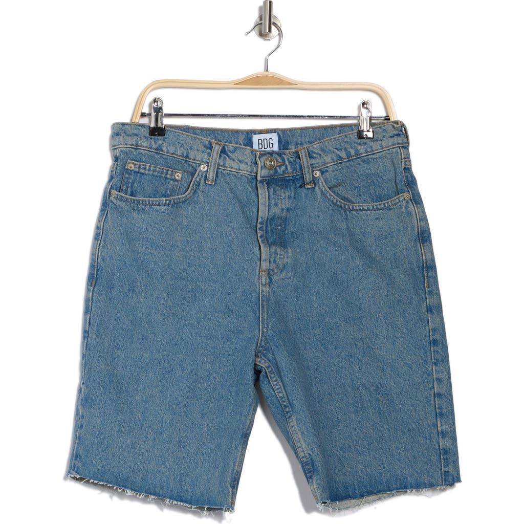 Shop Bdg Urban Outfitters Relaxed Dad Shorts In Vintage Blue