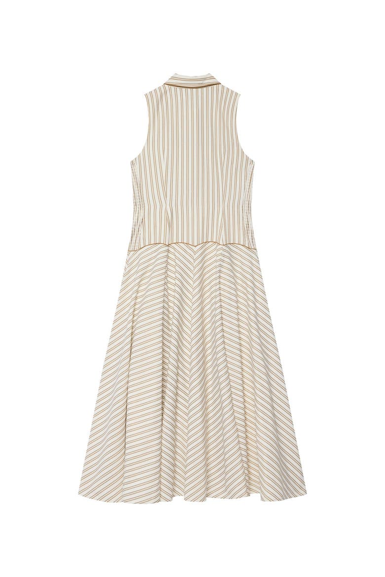 Stripe Button Midi Dress, Alternate, color, Neutral