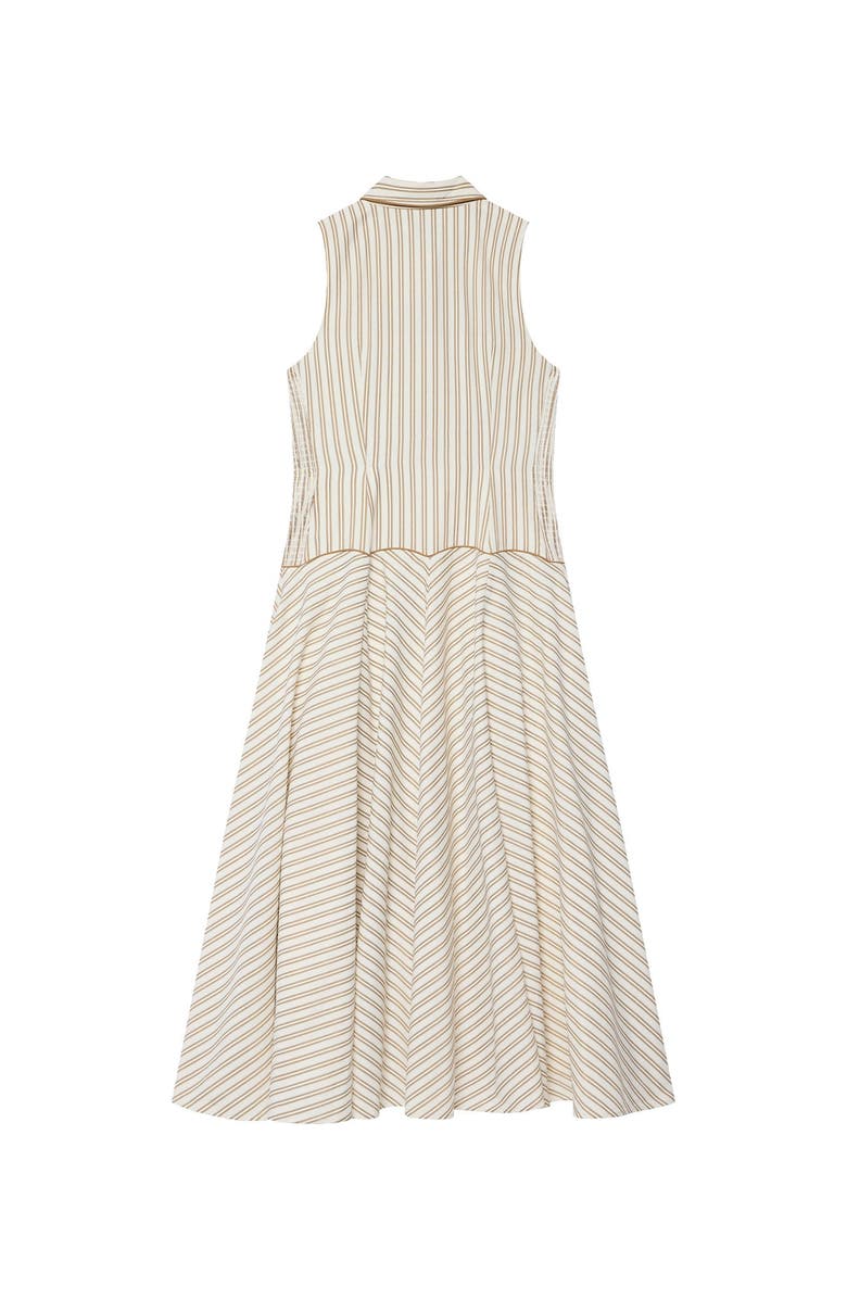 MINT VELVET Stripe Button Midi Dress, Alternate, color, Neutral