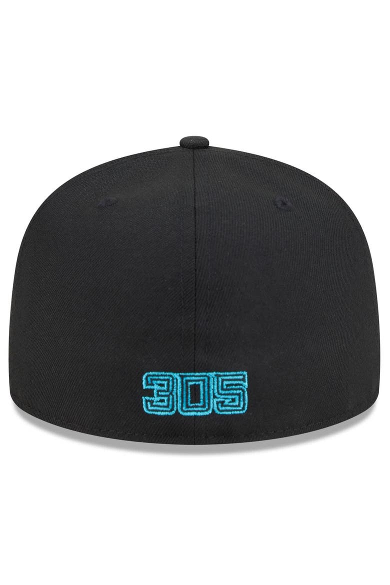 Men's New Era Black Miami Marlins 2025 City Connect 59FIFTY Fitted Hat, Alternate, color, Black