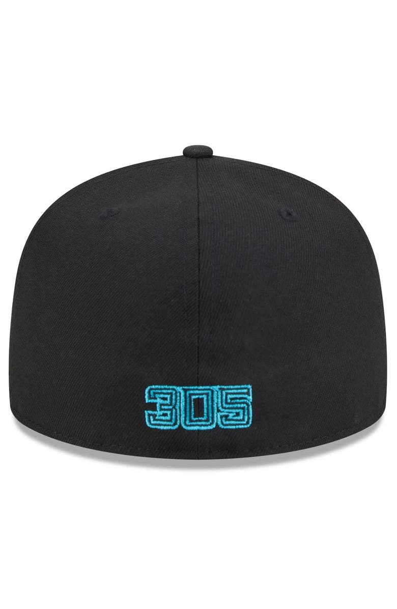 New Era Men's New Era Black Miami Marlins 2025 City Connect 59FIFTY Fitted Hat, Alternate, color, Black