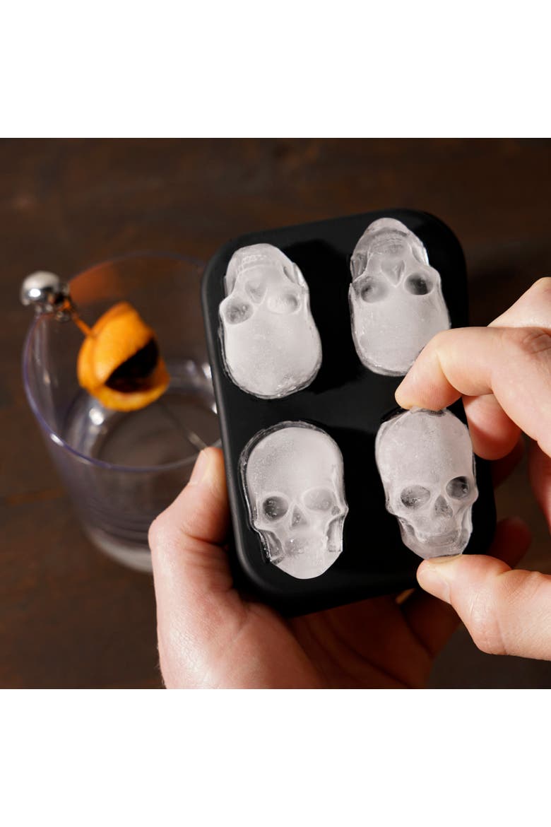 Skull Ice Mold, Alternate, color, Black