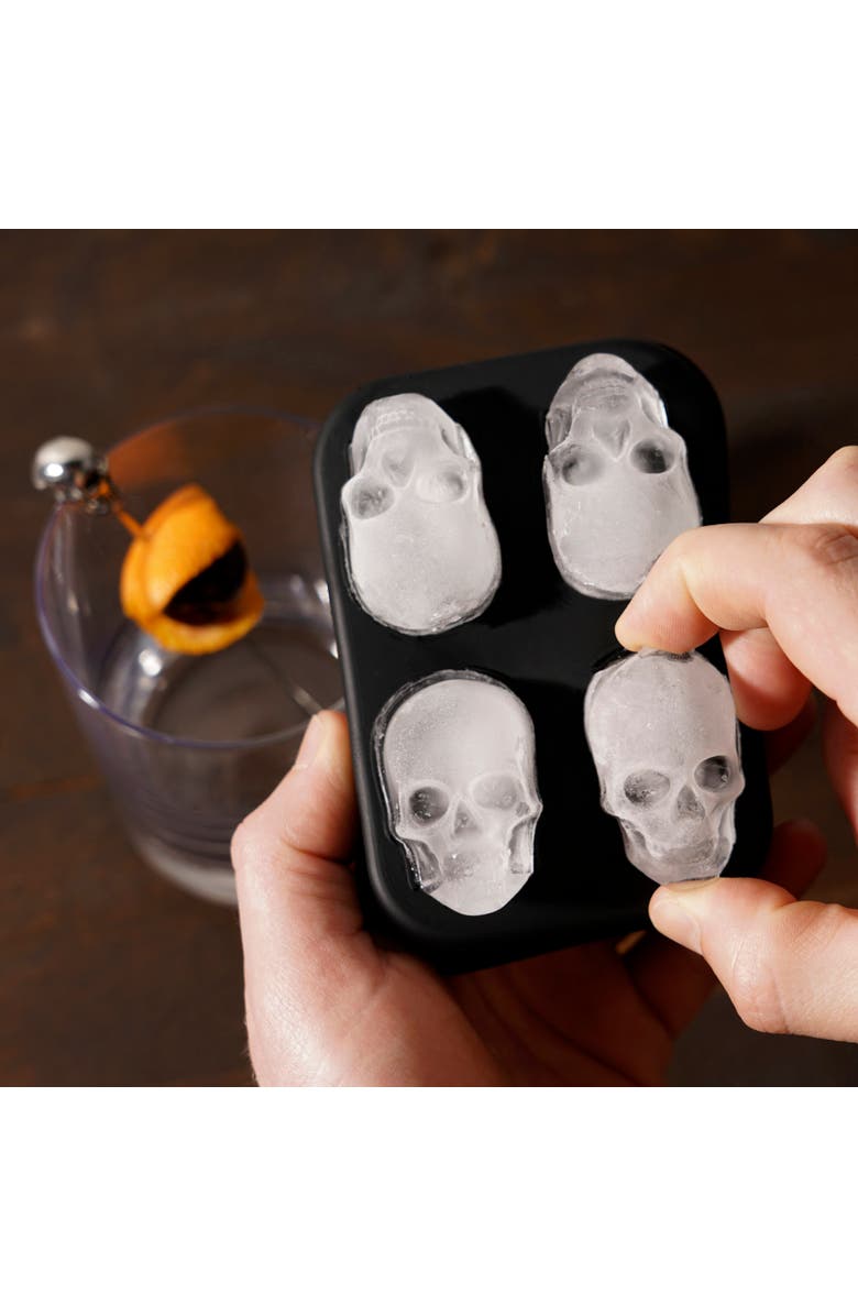Foster & Rye Skull Ice Mold, Alternate, color, Black