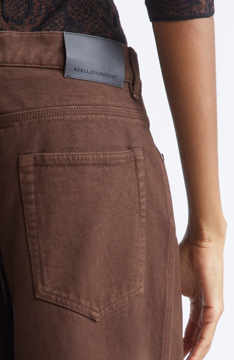 Stella McCartney Mid Rise Wide Leg Jeans, Alternate, color, Brown Wash