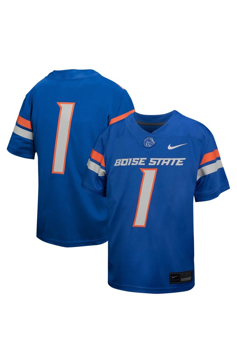 Nike Youth Nike #1 Royal Boise State Broncos Untouchable Football Jersey, Main, color, Royal